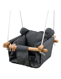 Asiento de columpio colgante DILIMI gris para bebés 6 meses a 3 años
