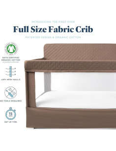 Cuna Lunaire Baby Delight 100% Algodón Orgánico Mocha 2