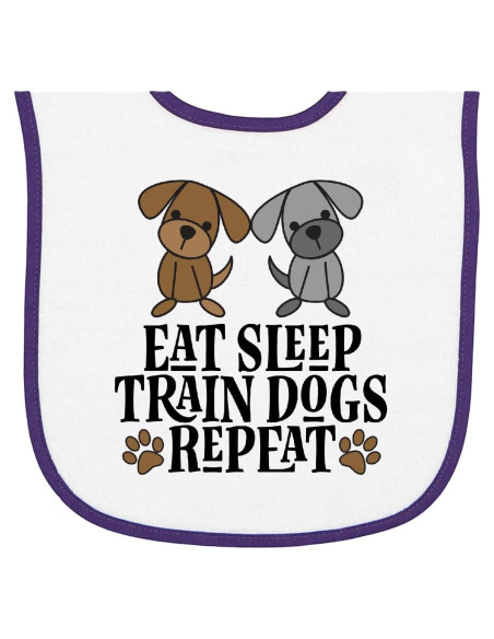 Babero de Tela de Rizo Inktastic para Bebé - Come Duerme Entrena