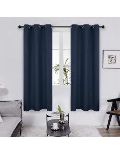 Cortinas Deconovo Oscurecimiento Total 42x95 Azul Marino 2