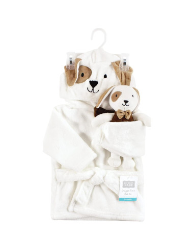 Hudson Baby Set de Bata de Baño y Juguete de Peluche Unisex