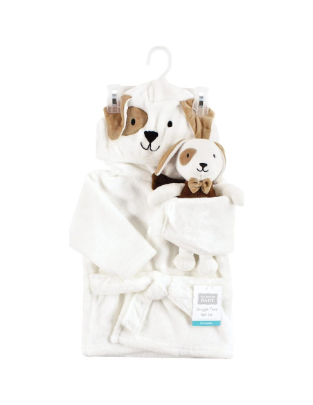 Hudson Baby Set de Bata de Baño y Juguete de Peluche Unisex