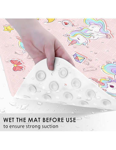 Alfombra de Baño Antideslizante Culudea Rosa Unicornio 101.6x40.6 cm