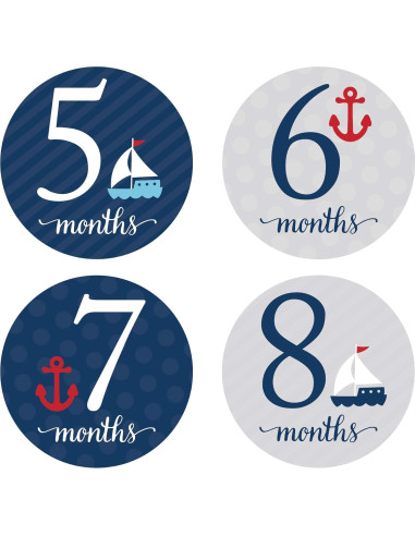 Etiquetas de Hitos de Embarazo Andaz Press 1 a 16 meses