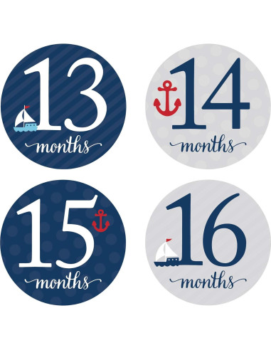 Etiquetas de Hitos de Embarazo Andaz Press 1 a 16 meses