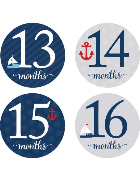 Etiquetas de Hitos de Embarazo Andaz Press 1 a 16 meses