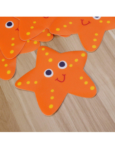 5 Calcomanías Antideslizantes para Baño Starfish 14 cm