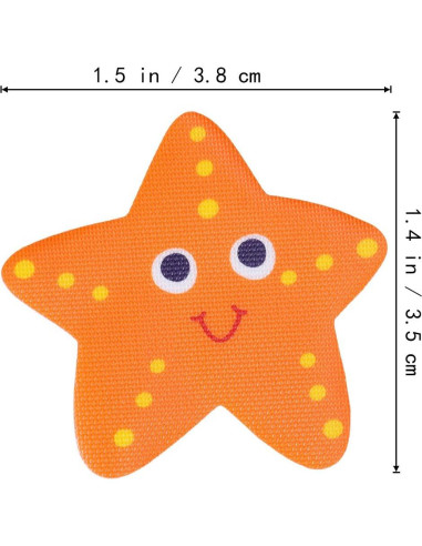 5 Calcomanías Antideslizantes para Baño Starfish 14 cm