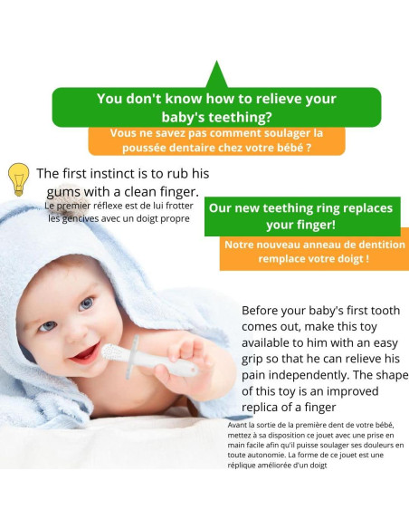 Mordedor de Silicona para Bebés X1 - Libre de BPA y Ftalatos Mordedor de Silicona para Bebés X1 - Libre de BPA y Ftalatos