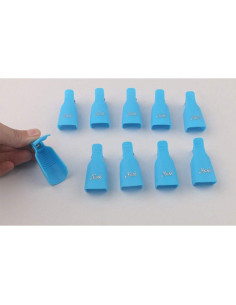 10 Piezas Clip Remover de Uñas Onwon para Esmalte UV Azul 2