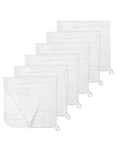 Pañales de Muselina Accmor 100% Algodón 50x25cm 6 Pzas
