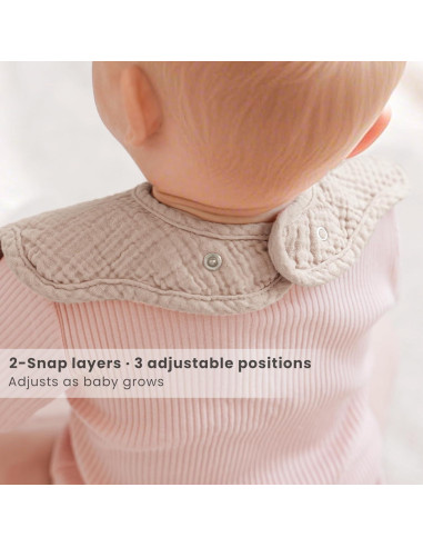 Baberos de Muselina Konssy 8 Piezas 100% Algodón Ajustables