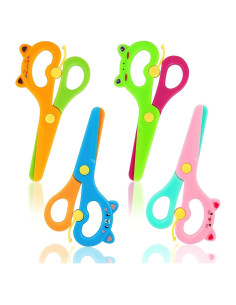 Tijeras de Seguridad LOVESTOWN para Niños 4 Piezas Multicolor