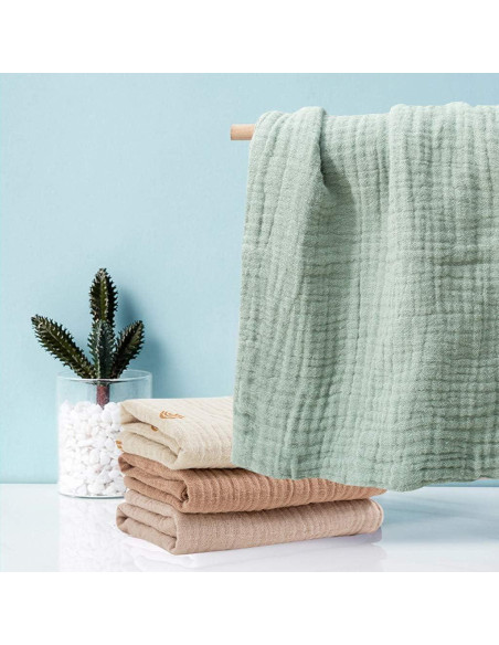 Toallitas de Muselina de Algodón Nisstiiv 23x23 cm - 5 Piezas