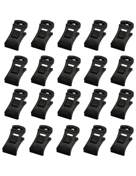 20 Clips para Calcetines Antideslizantes XGNG - Organizador Negro