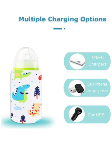 Calentador de Botellas USB Hilitand Dinosaurio para Bebés
