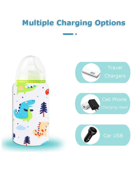 Calentador de Botellas USB Hilitand Dinosaurio para Bebés