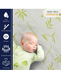Protector de Colchón de Cuna DreamField Linen - 100% Impermeable 2