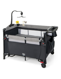 Cuna Lateral Multifuncional BABY JOY 5 en 1 Negra