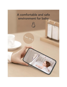 Monitor de Bebé Inteligente Nooie 2K WiFi con Audio y App 2