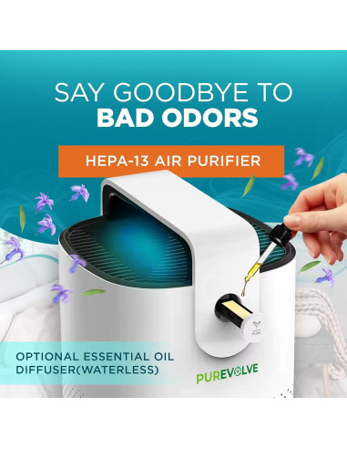Purificador de Aire HEPA-13 PUREVOLVE H250 para Habitaciones Grandes