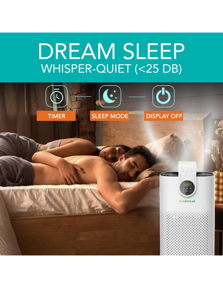 Purificador de Aire HEPA-13 PUREVOLVE H250 para Habitaciones Grandes