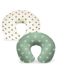 Funda de Almohada de Lactancia FEBSNOW 2 Piezas Algodón Verde