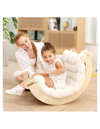 Arco de Escalada Montessori Ymonlia 2 en 1 con Cojín 56x44cm