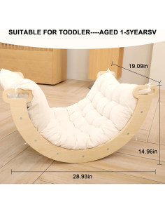 Arco de Escalada Montessori Ymonlia 2 en 1 con Cojín 56x44cm 2