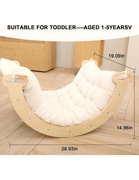 Arco de Escalada Montessori Ymonlia 2 en 1 con Cojín 56x44cm