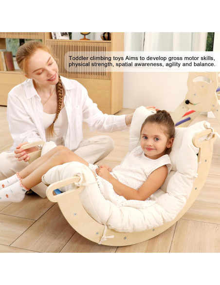 Arco de Escalada Montessori Ymonlia 2 en 1 con Cojín 56x44cm