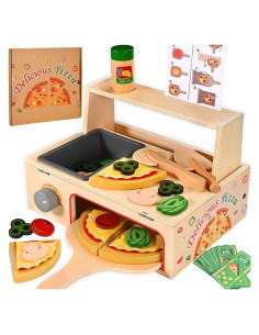 Set de Juguete de Pizza de Madera Wooderma 50 Piezas 3+