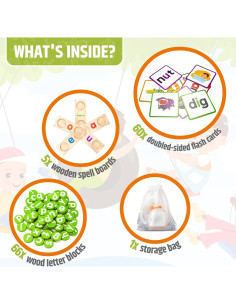 Juego Educativo de Ortografía de Madera Lrathenk para Niños 3-7 Años 2