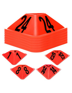 Conos de Entrenamiento Cindeer 24 Piezas Naranja 17.78cm