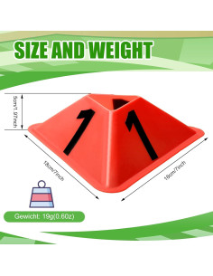 Conos de Entrenamiento Cindeer 24 Piezas Naranja 17.78cm 2