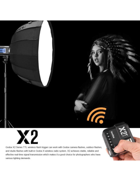 Godox X2T-N Disparador Flash Inalámbrico TTL para Nikon