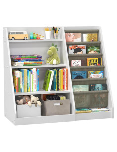 Estantería Montessori CMFYDAILY 4 Niveles Madera Blanca 80cm