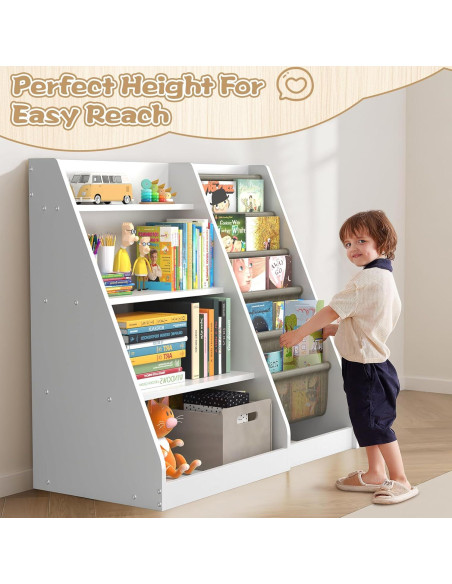 Estantería Montessori CMFYDAILY 4 Niveles Madera Blanca 80cm Estantería Montessori CMFYDAILY 4 Niveles Madera Blanca 80cm