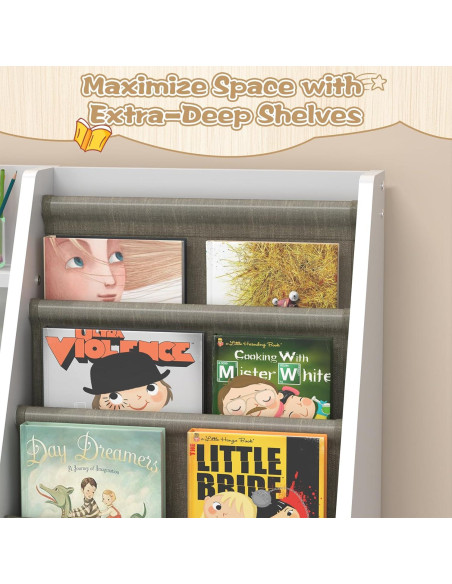 Estantería Montessori CMFYDAILY 4 Niveles Madera Blanca 80cm Estantería Montessori CMFYDAILY 4 Niveles Madera Blanca 80cm