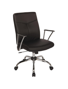 Silla de Oficina Ajustable OSP Home Furnishings FL Negra
