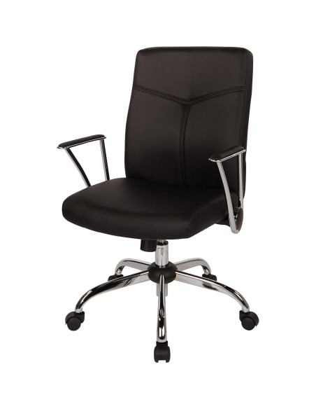 Silla de Oficina Ajustable OSP Home Furnishings FL Negra Silla de Oficina Ajustable OSP Home Furnishings FL Negra