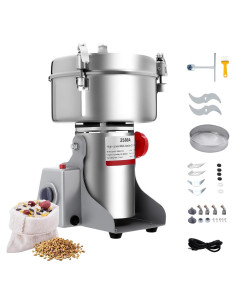 Molino de Granos Eléctrico GSHIOIO 2500g 4500W Acero Inoxidable