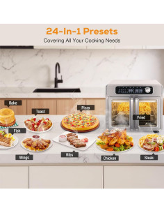Horno Tostador de Aire Romswi 26QT con Puertas Francesas 24 Funciones 2