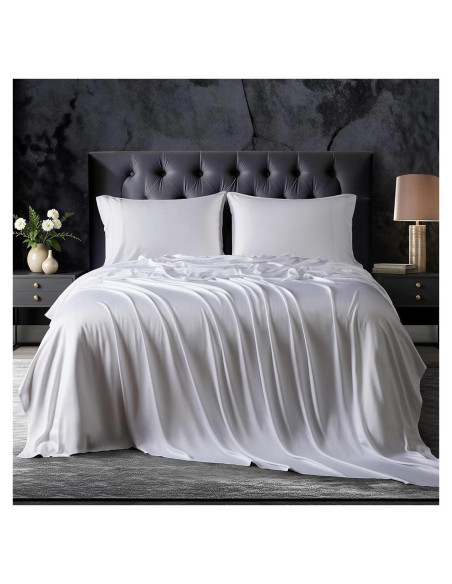 Juego de Sábanas King OnlySet 100% Viscosa Bambú 4 Piezas Juego de Sábanas King OnlySet 100% Viscosa Bambú 4 Piezas