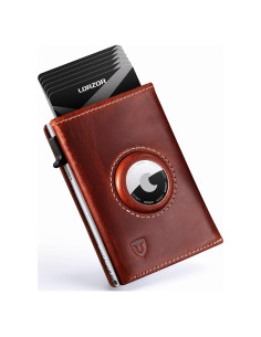Billetera Minimalista LORZOR para Hombres con AirTag - Cuero