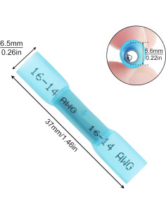 Conectores de compresión de calor retráctil Smgda 16-14 AWG 100 Piezas 2