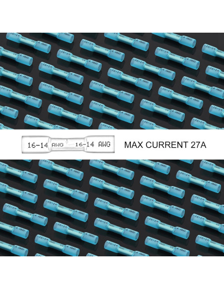 Conectores de compresión de calor retráctil Smgda 16-14 AWG 100 Piezas