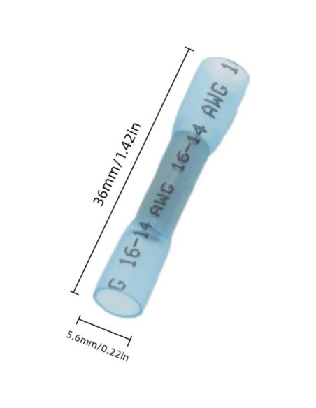 Conectores de compresión de calor retráctil Smgda 16-14 AWG 100 Piezas