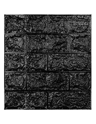 Paneles de Pared 3D Autoadhesivos Greymond Ladrillo Falso Negro 30PCS