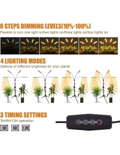 Luz de Cultivo LED Espectro Completo ANDOHAI GL-1 200W 2